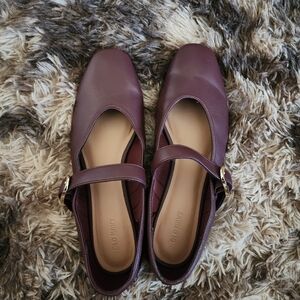 Old Navy Women's Plum Mary Jane Flats
